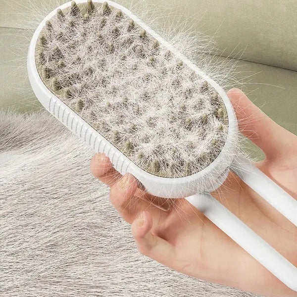 3 in 1 Cat Steam Brush : Groom, Massage & Spray - CATSHEE