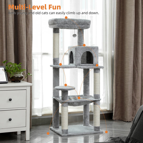 CATSHEE™ Multi Level Cat Tree with Large Hammock