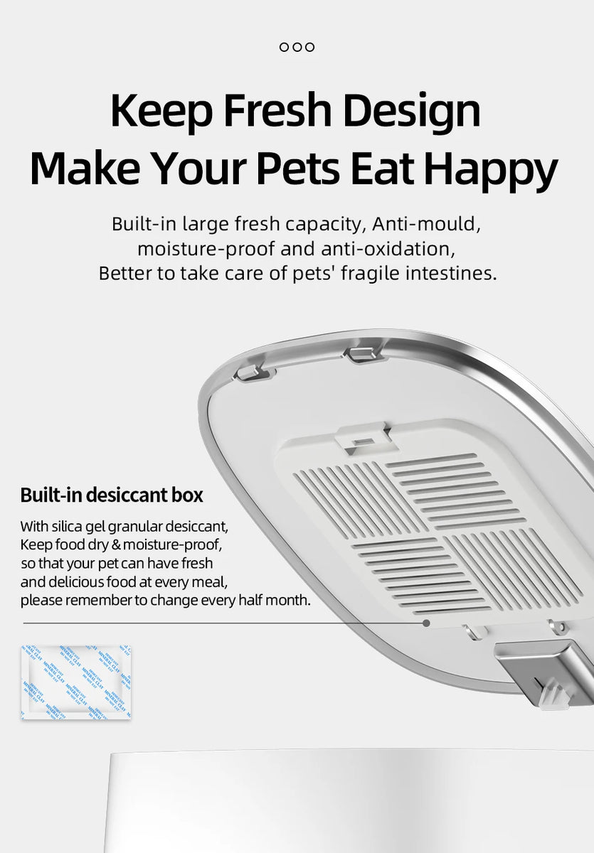 CATSHEE™ 4L Automatic Cat Feeder with Remote Control and Double Bowls