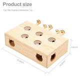 Cat Enjoying Wooden Automatic Interactive Cat Toy