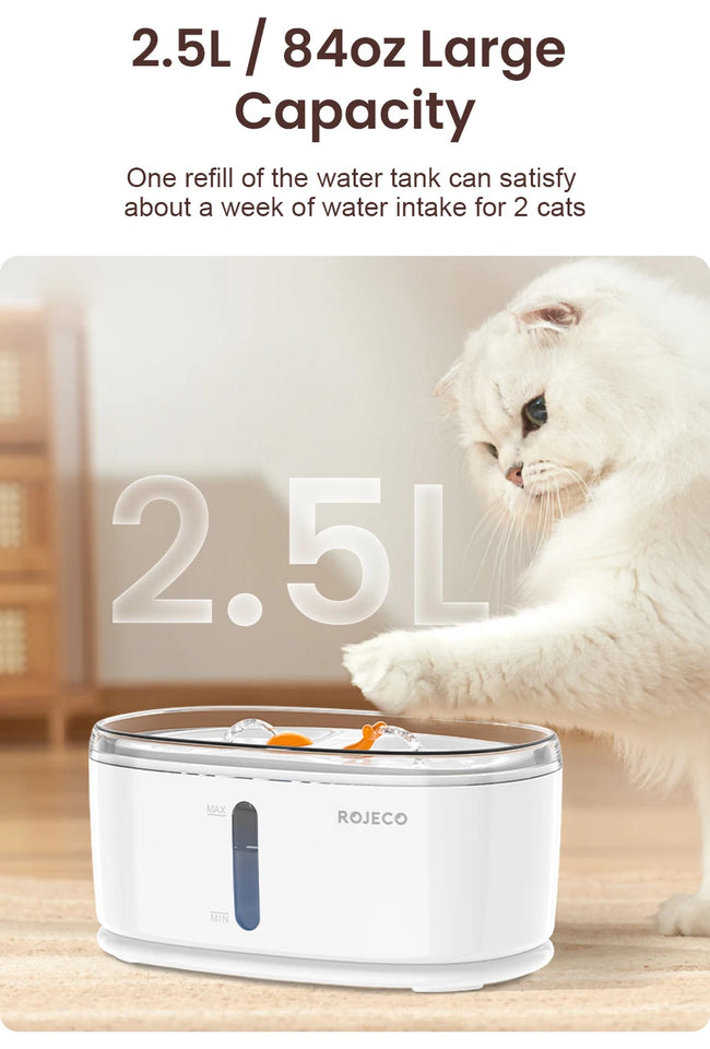 CATSHEE™ 2.5L Automatic Cat Water Fountain with Dual Bowls