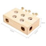 Cat Enjoying Wooden Automatic Interactive Cat Toy