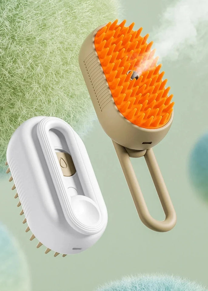 CATSHEE™ Cat Steam Brush : Groom, Massage & Spray