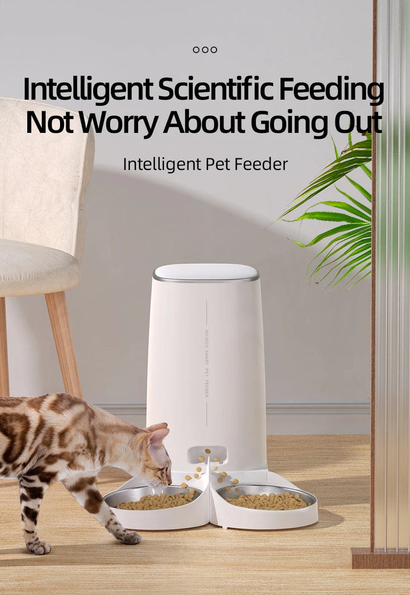 CATSHEE™ 4L Automatic Cat Feeder with Remote Control and Double Bowls