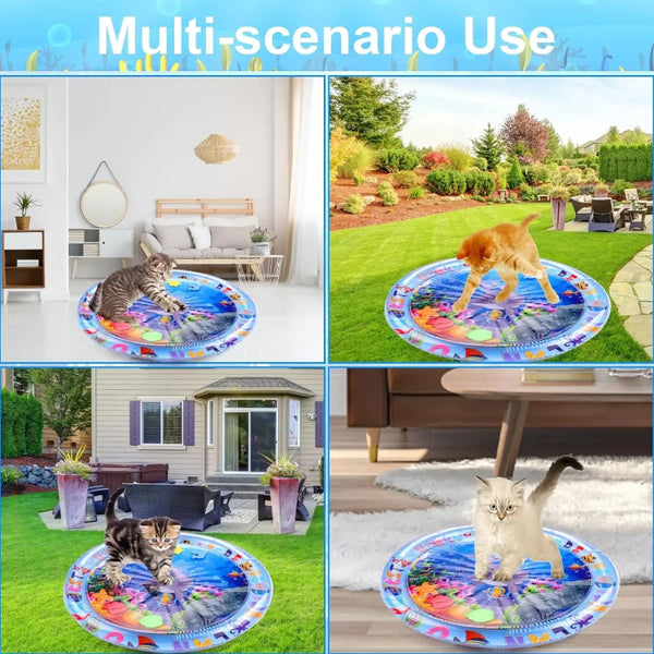 Inflatable Water Play Mat - Ocean Sensory Toy for Cats & Dogs