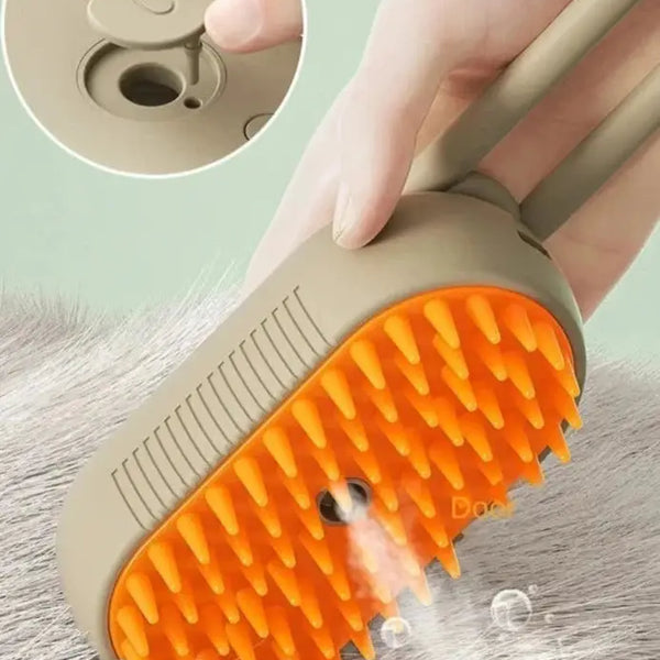 3 in 1 Cat Steam Brush : Groom, Massage & Spray - CATSHEE