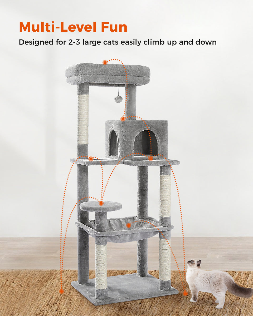 CATSHEE™ Multi Level Cat Tree with Large Hammock