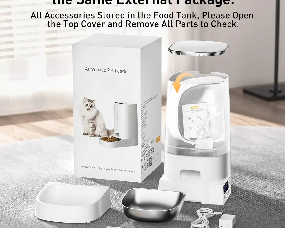 CATSHEE™ 4L Automatic Cat Feeder with Stainless Steel Bowl