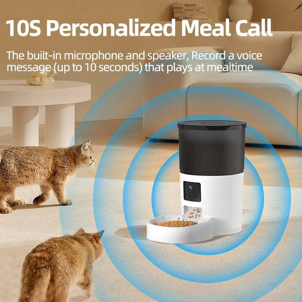 Automatic cat feeder 3L with integrated camera and voice interaction