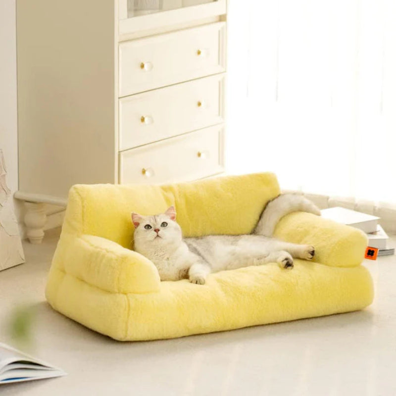 Luxury Cat Sofa - Plush Winter Warm Pet Bed for Pets